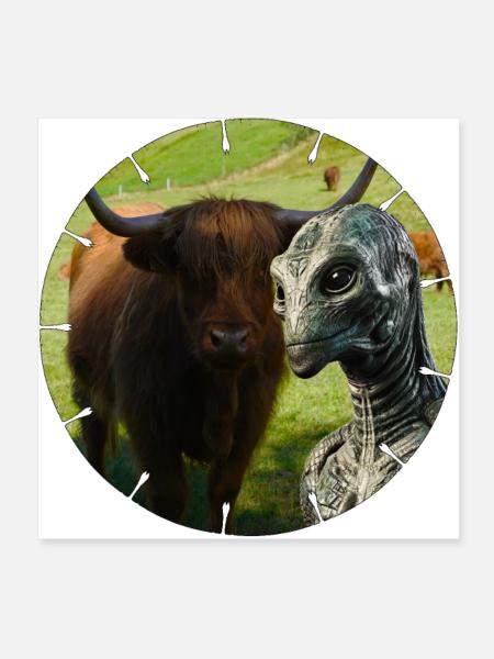 Alien in die Kamerafalle getappt? - Poster 20x20 cm - Weiß - Vorne