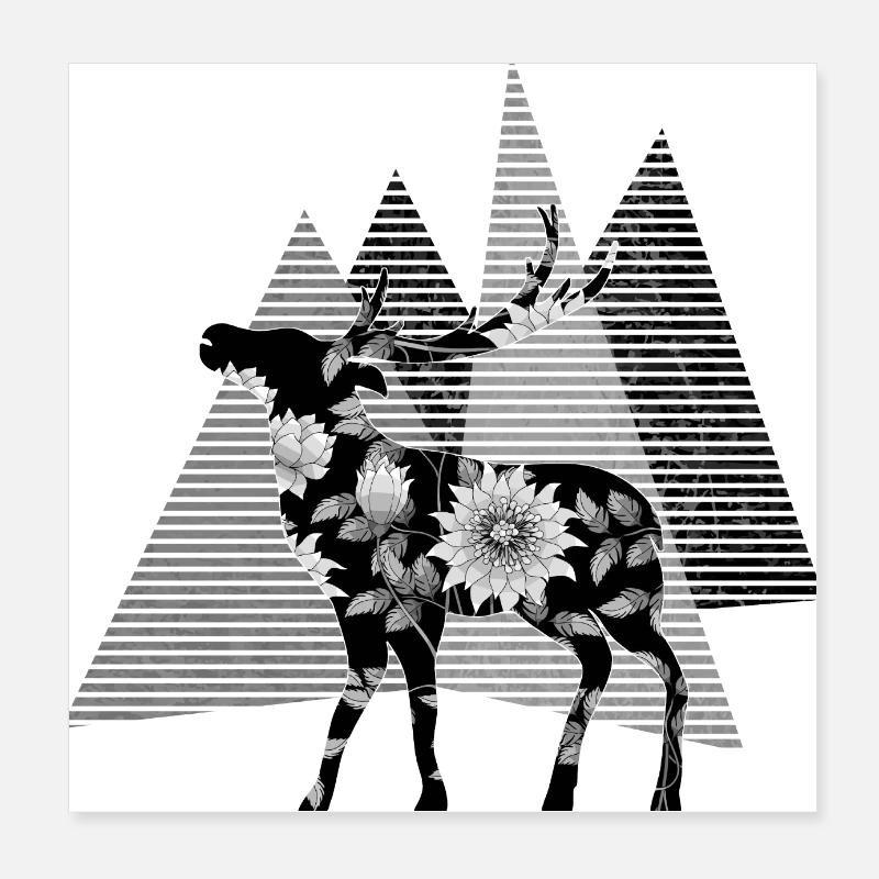 Hert Poster 20x20 cm
