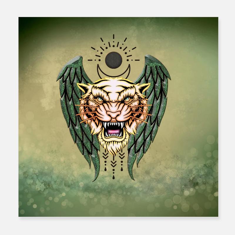 Tigre le roi de la jungle Poster 20 x 20 cm