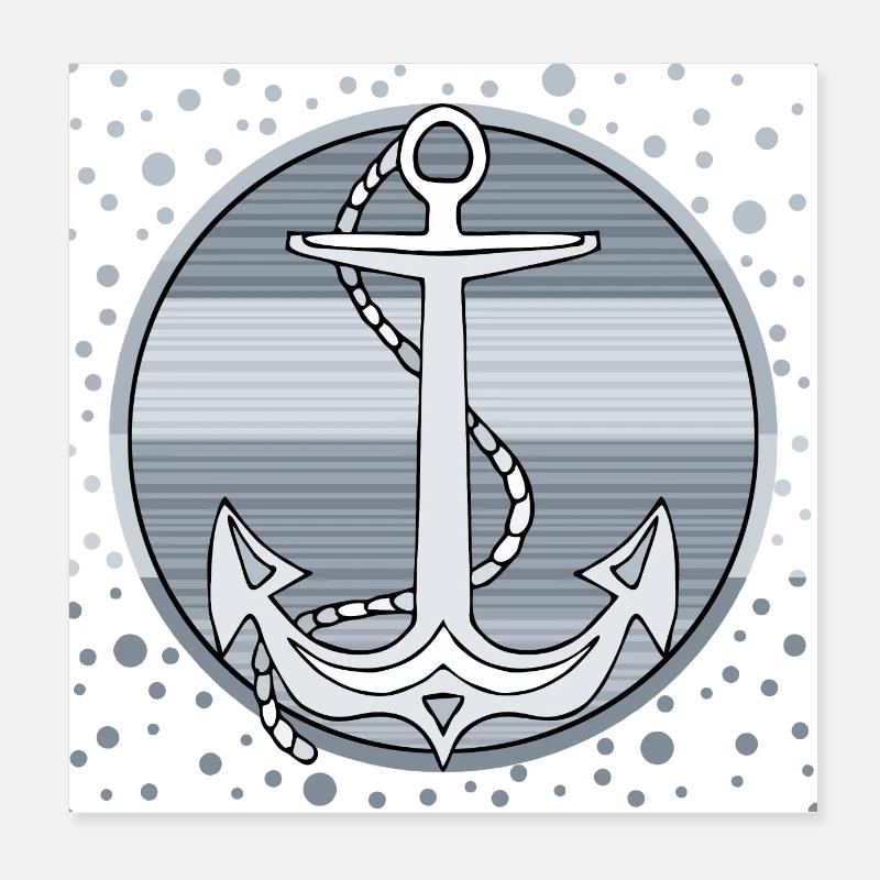 Anchor Poster 8" x 8" (20x20 cm)