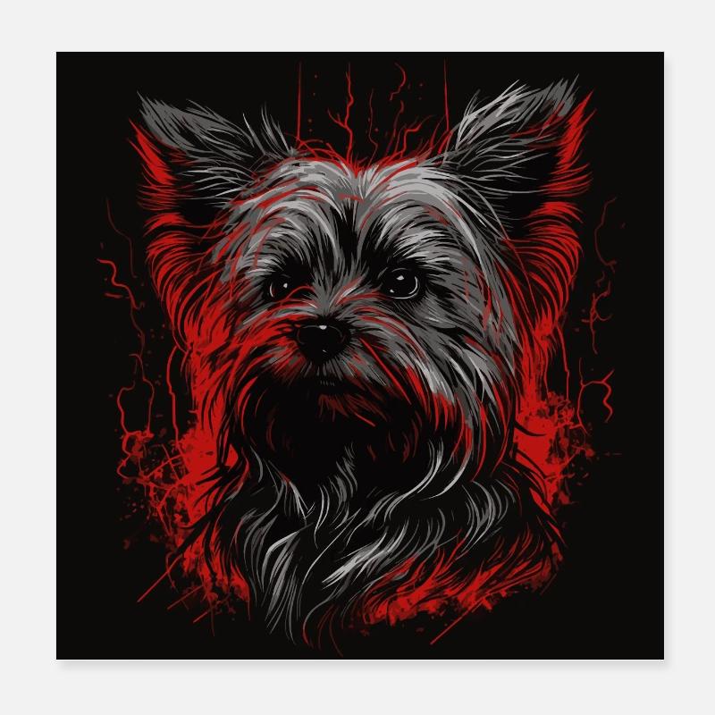 Yorkshire Terrier Poster 8" x 8" (20x20 cm)
