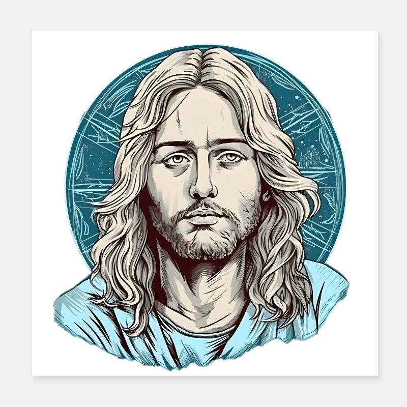 Jesus Christ #06 Poster 8" x 8" (20x20 cm)