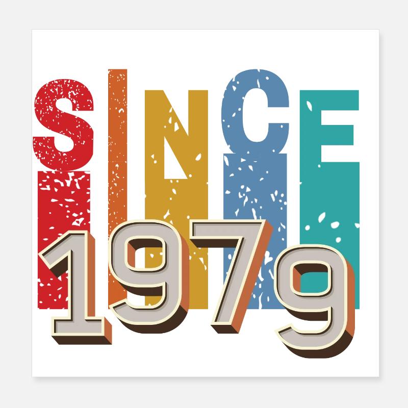 Seit 1979 retro Poster 20x20 cm