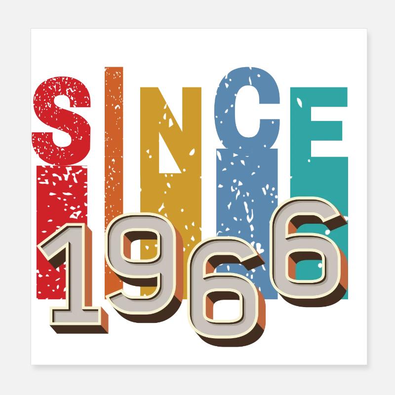 Seit 1966 retro Poster 20x20 cm