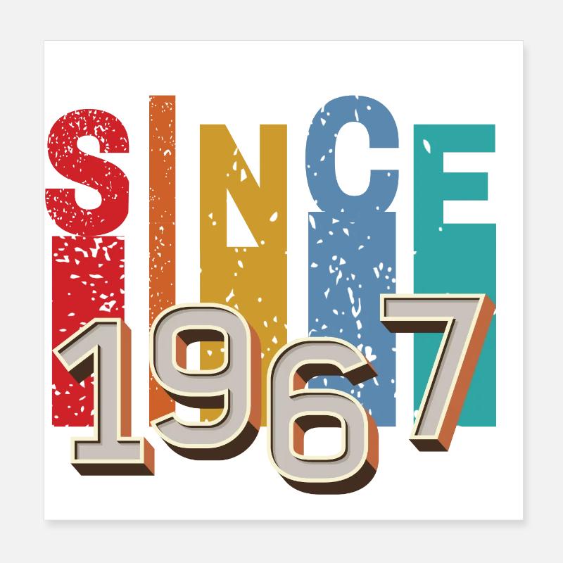 Since 1967 retro Poster 8" x 8" (20x20 cm)