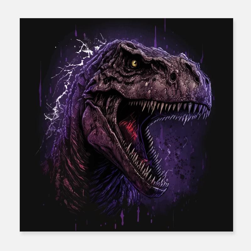 T-Rex a l’air en colère Poster 20 x 20 cm
