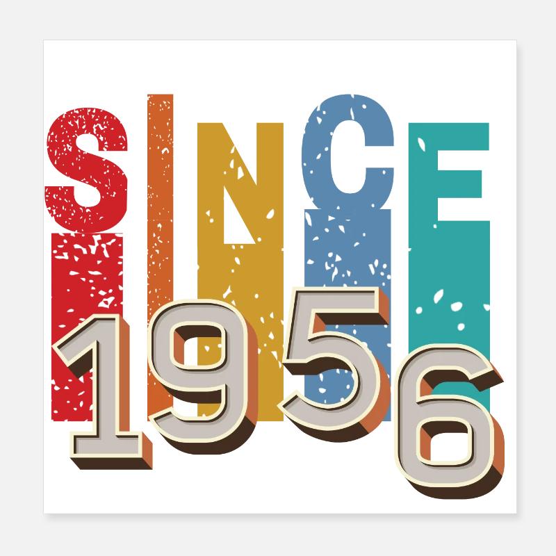 Since 1956 retro Poster 20 x 20 cm