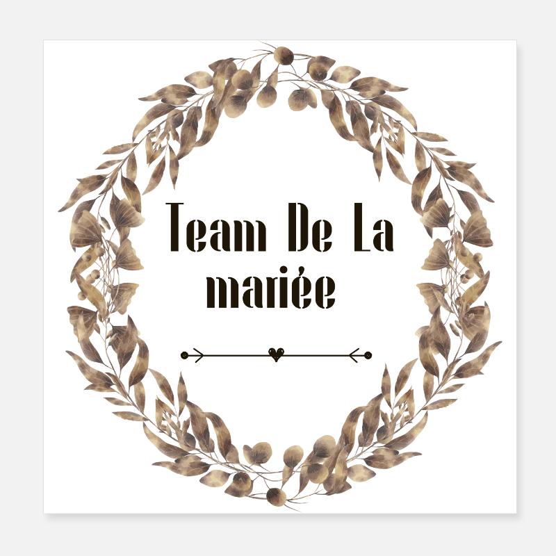 Team de la mariée floral Poster 20 x 20 cm