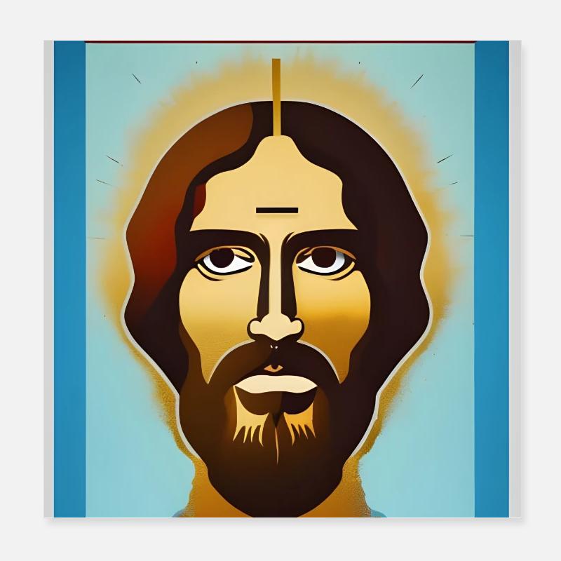 Jesus Christus im Licht Poster 20x20 cm