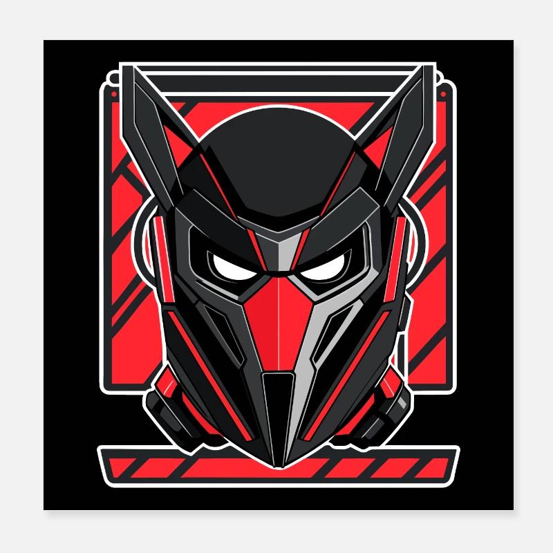 Evil Robot Poster 8" x 8" (20x20 cm)