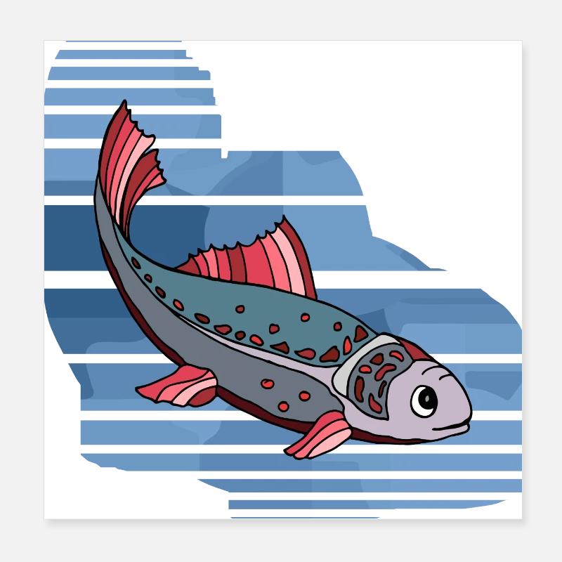 Poisson Poster 20 x 20 cm