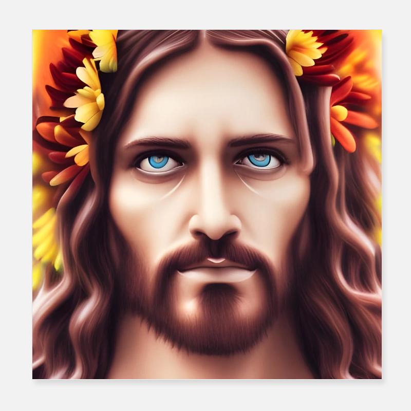 Im Blick von Jesus Christus Poster 20x20 cm