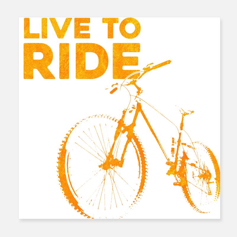 Live to Ride Poster 8" x 8" (20x20 cm)