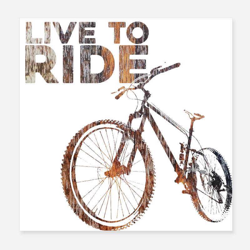 Live to ride Poster 8" x 8" (20x20 cm)
