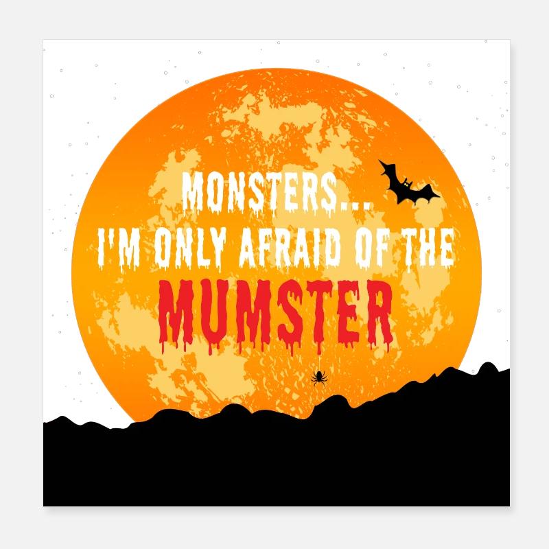 Peur de la momster Poster 20 x 20 cm