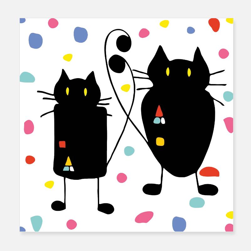 Katzen Poster 20x20 cm