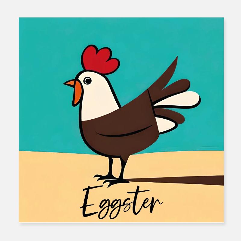 Eggster - Poster 20 x 20 cm - blanc