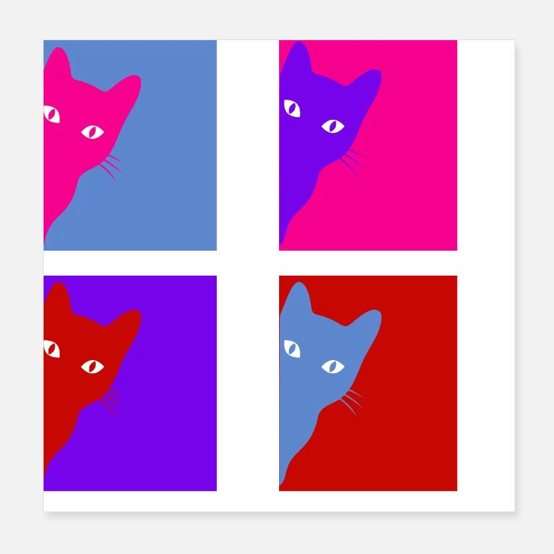 Retro chat Poster 8" x 8" (20x20 cm)