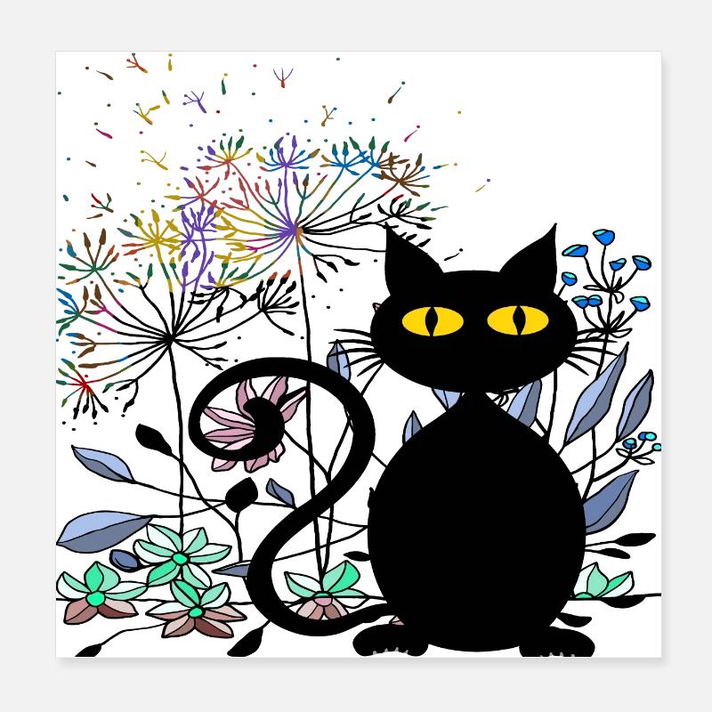 Chat Poster 20 x 20 cm