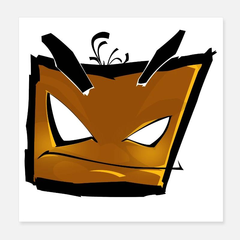 Dark happiness Poster 20 x 20 cm