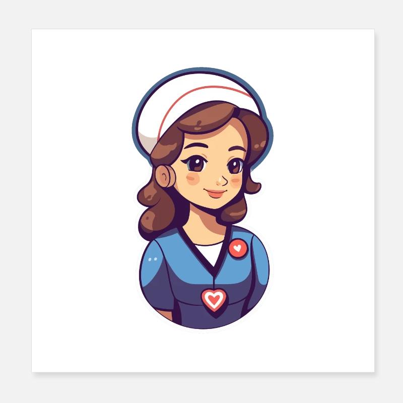 Nurse Poster 8" x 8" (20x20 cm)