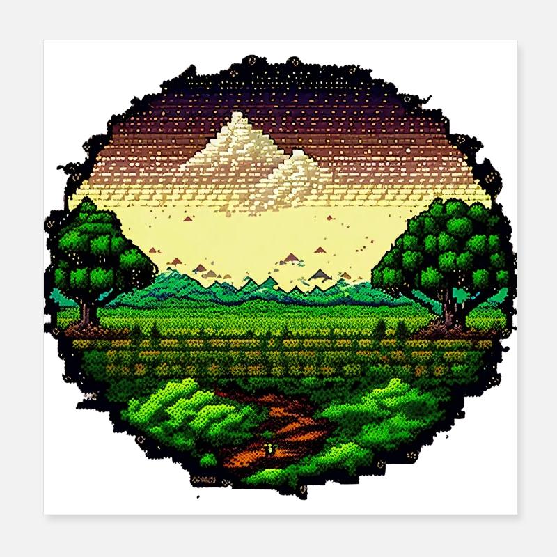 Peaceful Nature Poster 8" x 8" (20x20 cm)