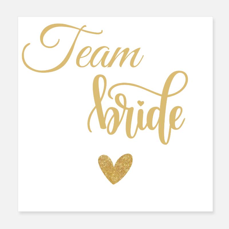 Sposa a squadre Poster 20x20 cm