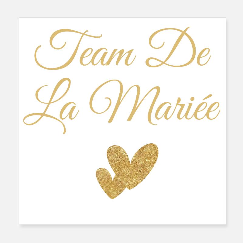 Team de la mariée Poster 20 x 20 cm