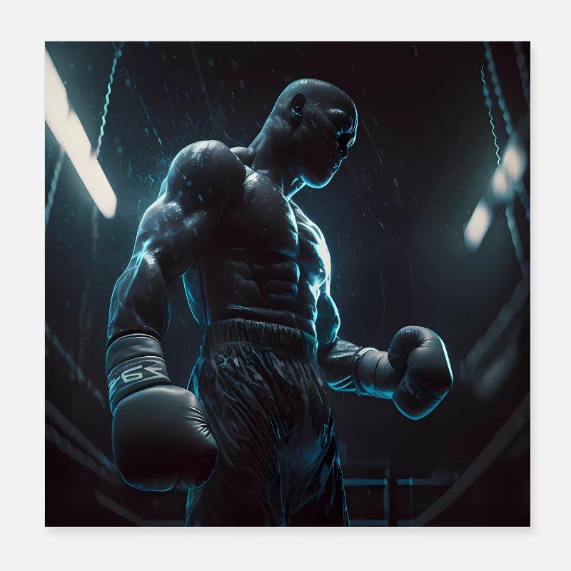 Boxen Artwork - Poster 20x20 cm - Weiß