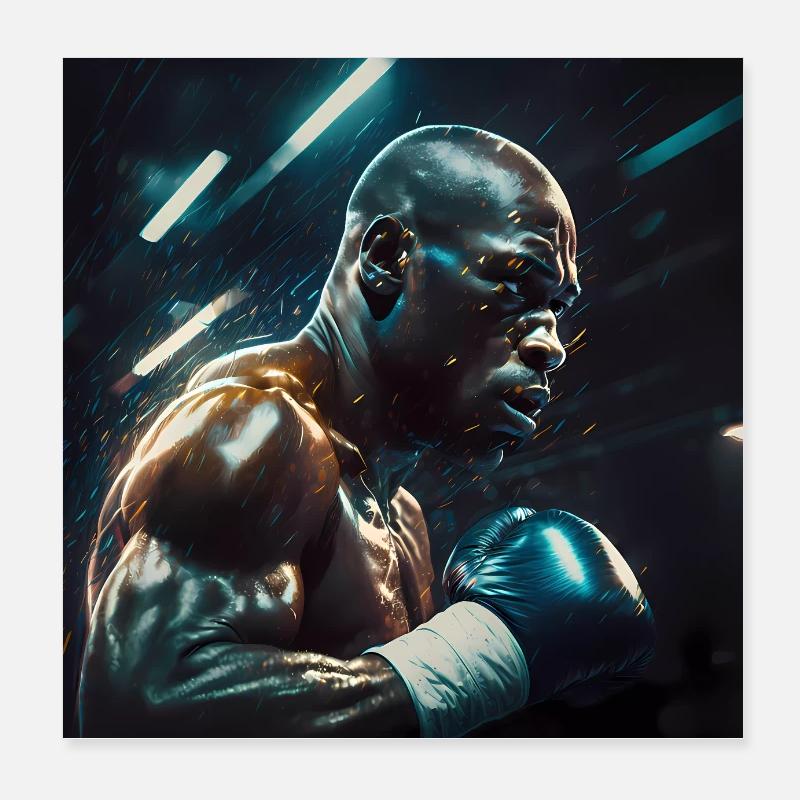 Affiche de boxe Poster 20 x 20 cm