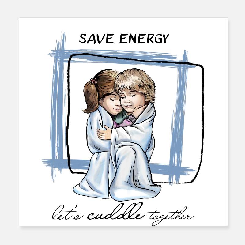 let s cuddle together Poster 8" x 8" (20x20 cm)