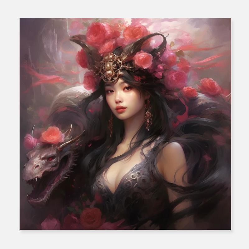 Dragon Queen Poster 8" x 8" (20x20 cm)