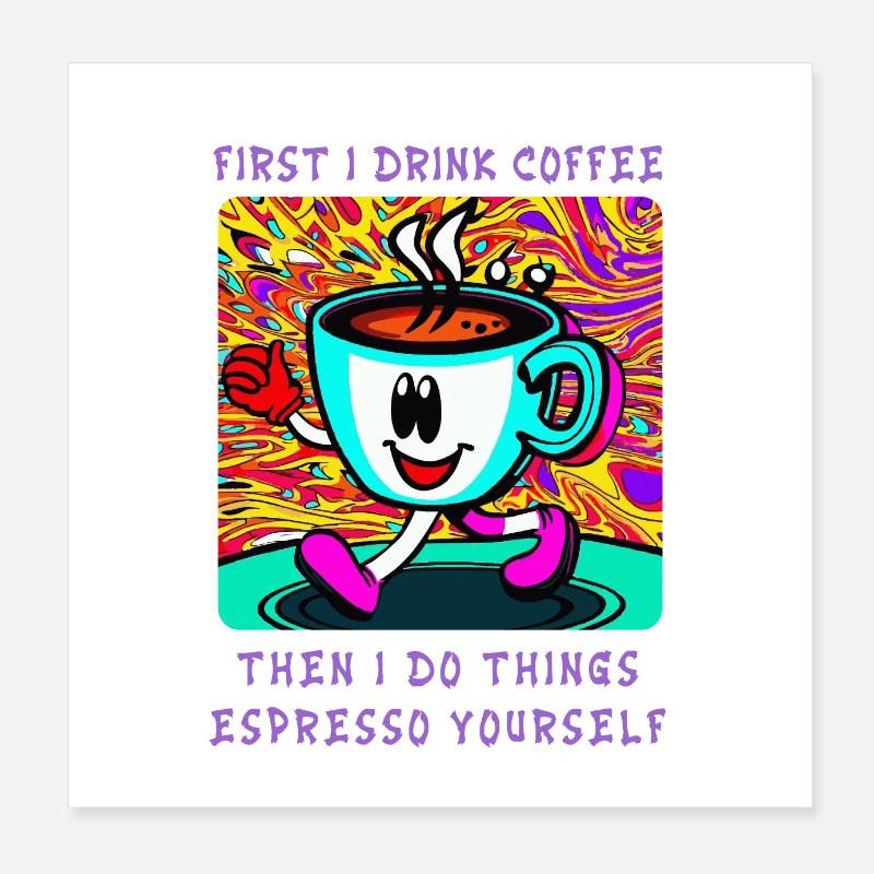 Koffein-Fix Poster 20x20 cm
