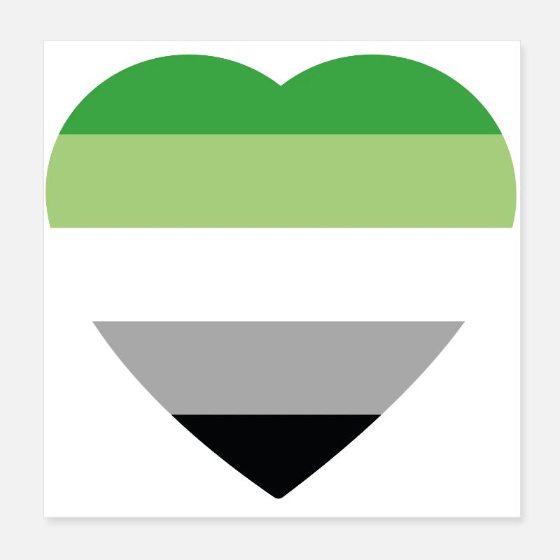 Aromantisches Herz Poster 20x20 cm