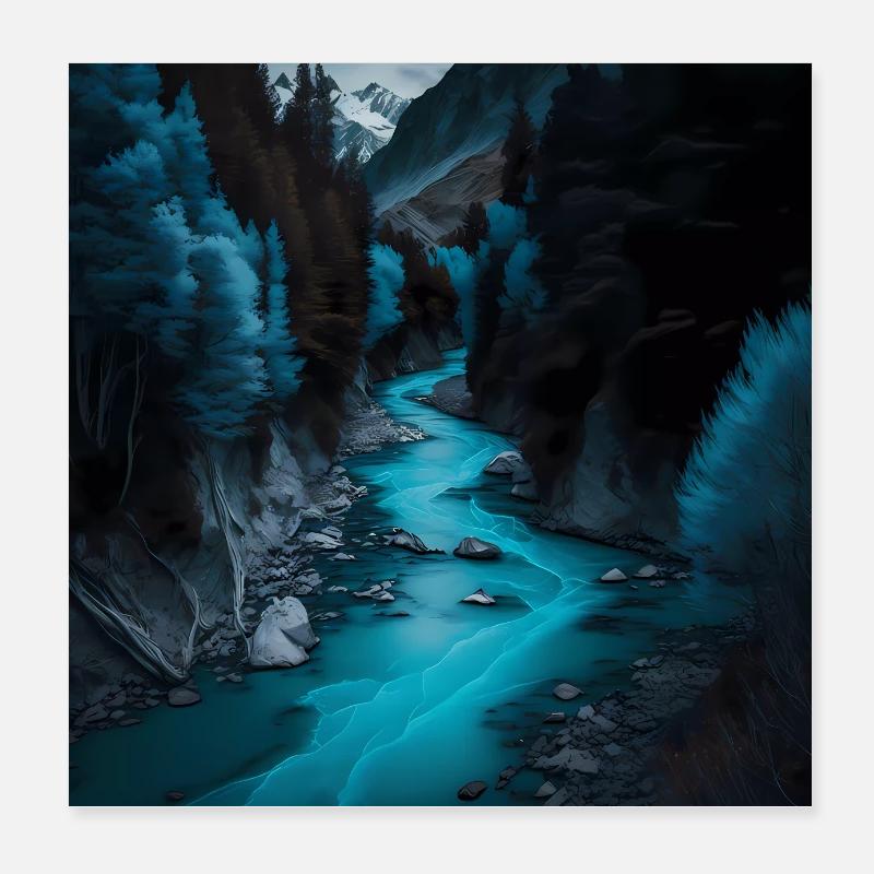 Schlucht Poster 20x20 cm