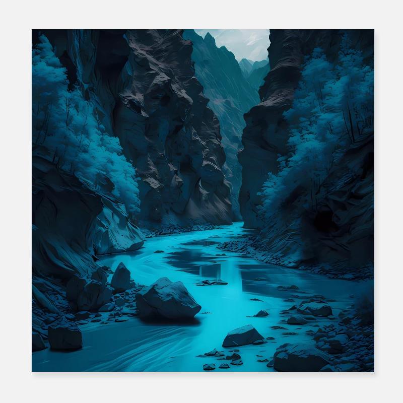 Schlucht Poster 20x20 cm