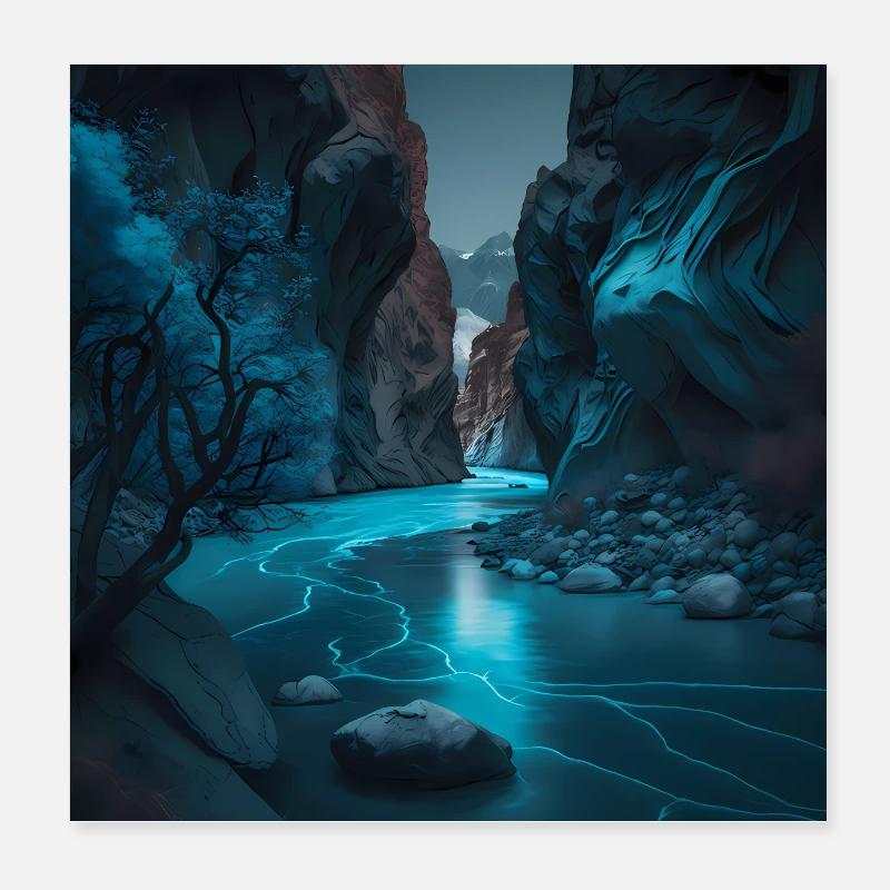 Gorge - Poster 8" x 8" (20x20 cm) - white