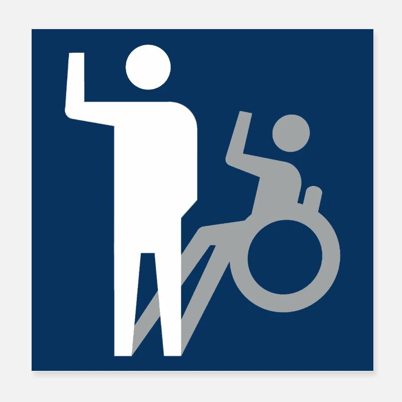Nicht alle Behinderungen sind sichtbar * - Poster 20x20 cm - Weiß