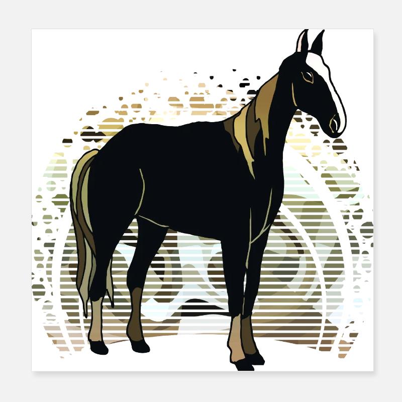 Cheval Poster 20 x 20 cm