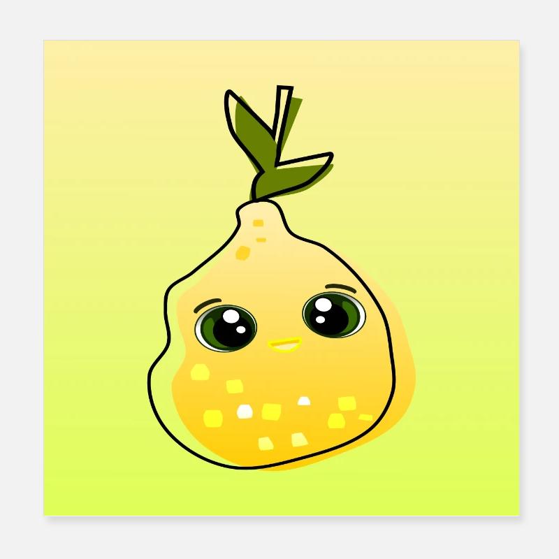 Lemon Lemon Food Poster 20 x 20 cm