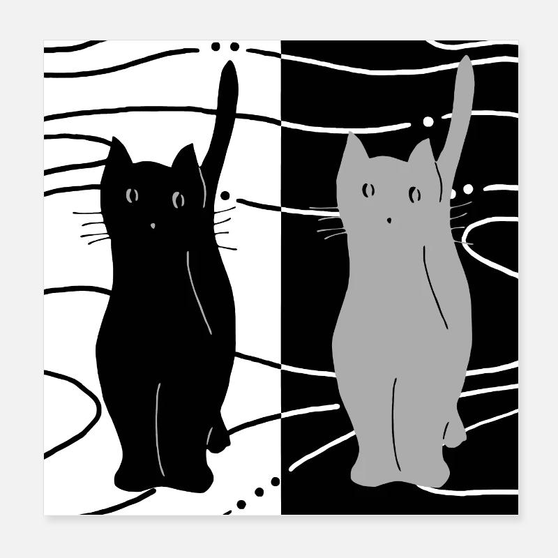 Katzen Poster 20x20 cm