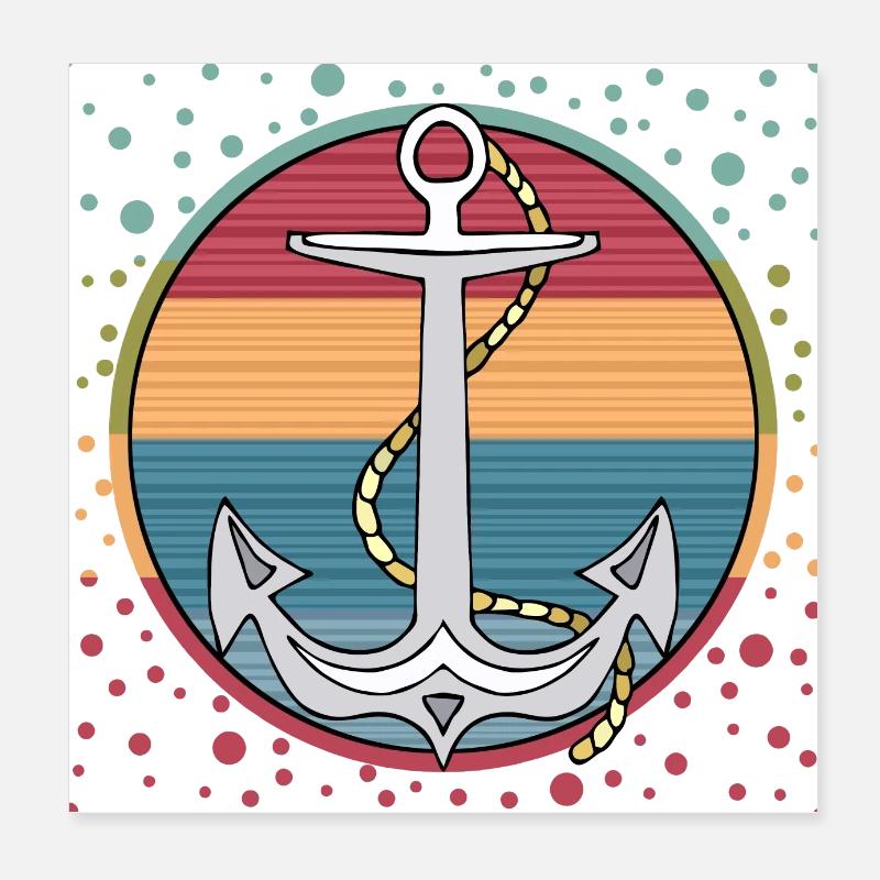 Anchor Poster 8" x 8" (20x20 cm)