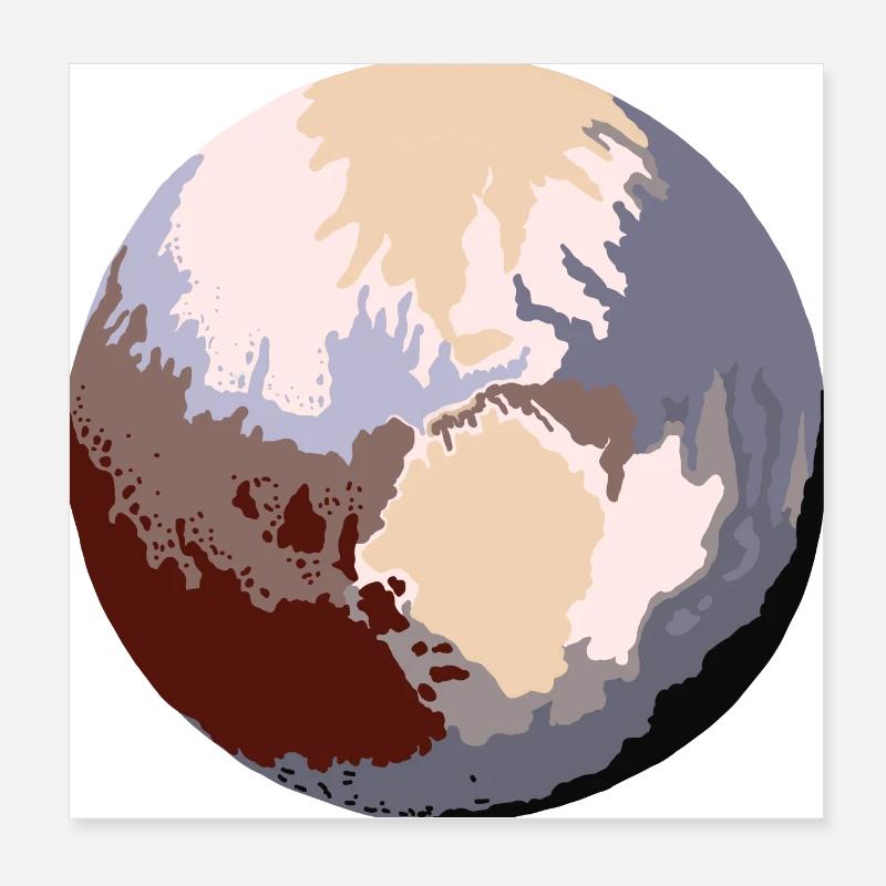 Pluto - Zwergplanet Poster 20x20 cm