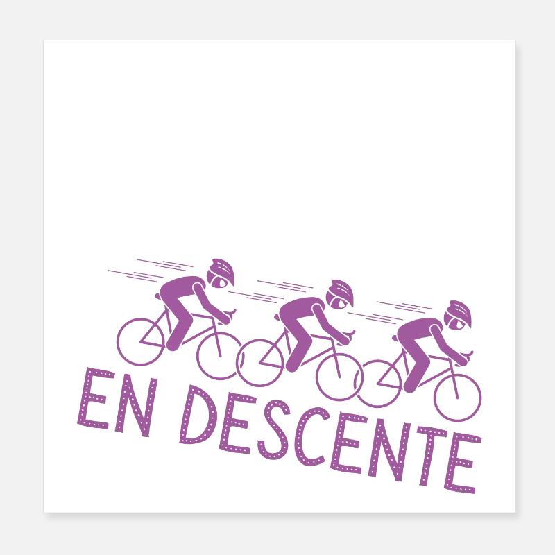 Je pédale plus vite que mon ombre... Poster 20 x 20 cm
