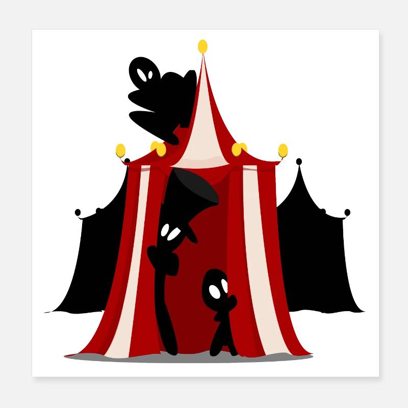 Tâches d'encre Cirque Poster 20 x 20 cm