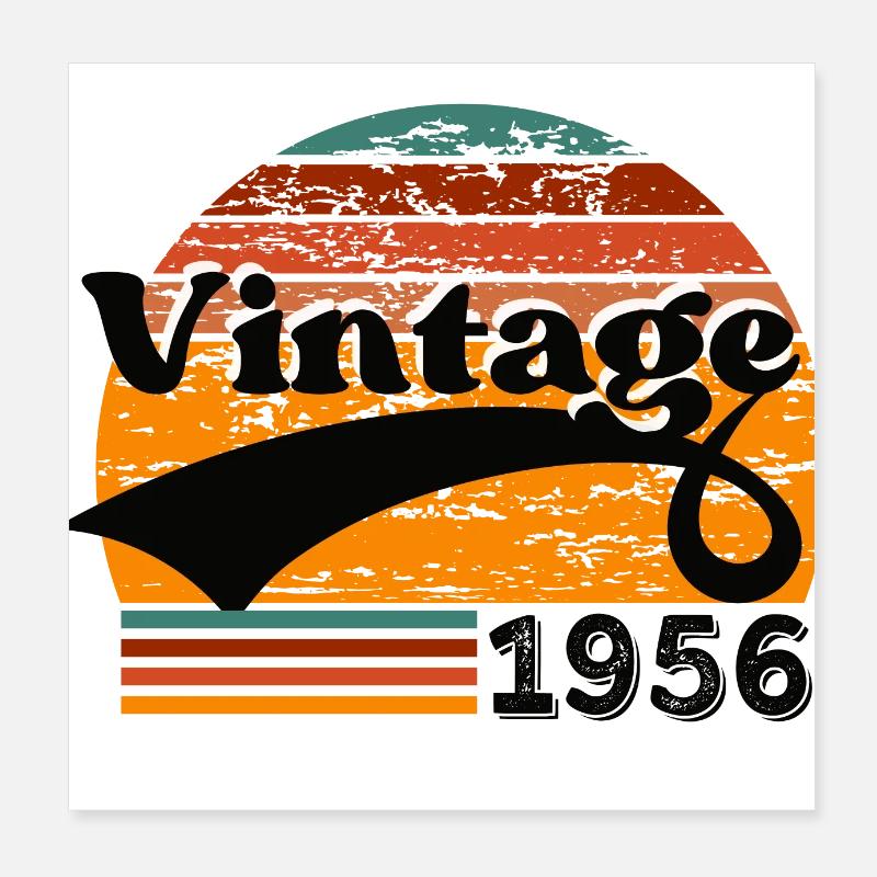 Vintage 1956 Poster 8" x 8" (20x20 cm)