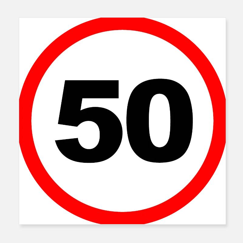 50. Geburtstag Design Poster 20x20 cm