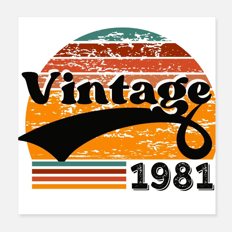 Vintage 1981 Poster 8" x 8" (20x20 cm)