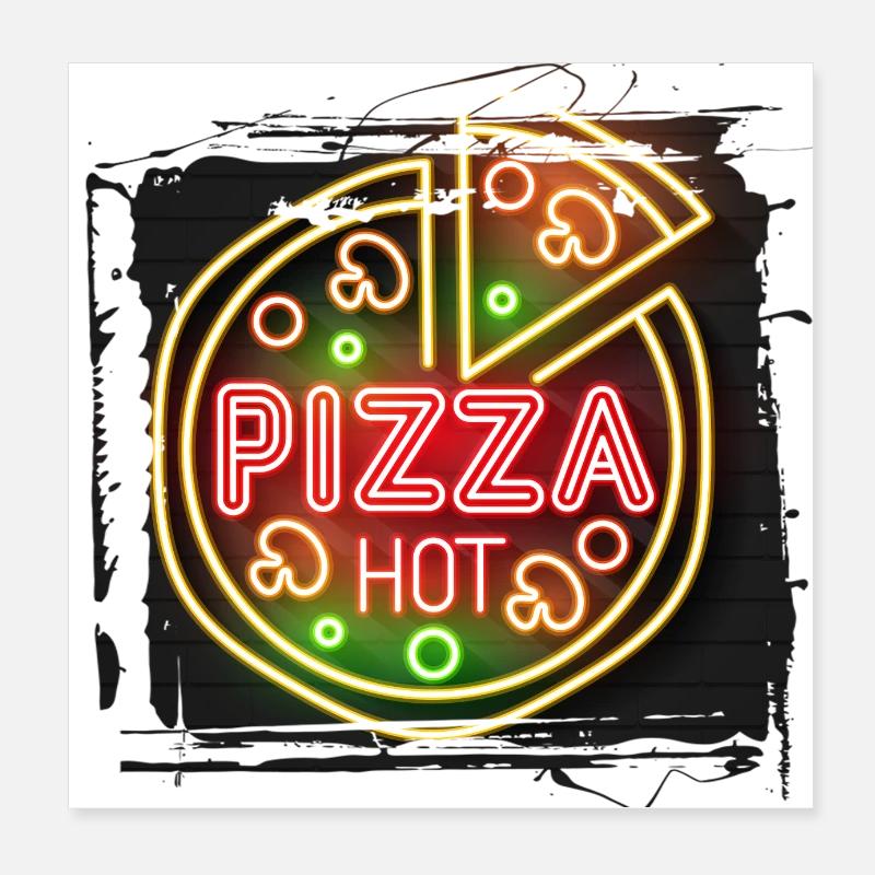 été plage plage rétro mer néon lumière eng Poster 20 x 20 cm