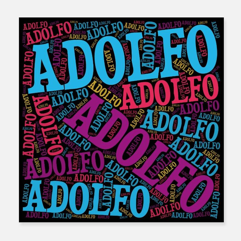 Poster Adolfo Wortwolke Geschenkidee Wort Collage Poster 20x20 cm